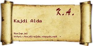 Kajdi Alda névjegykártya